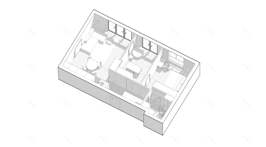 BLACK & WHITE公寓设计丨波兰克拉科夫-8
