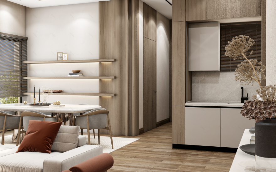 沙特阿拉伯的侘寂风公寓设计丨沙特阿拉伯丨Alaa Arafa-15