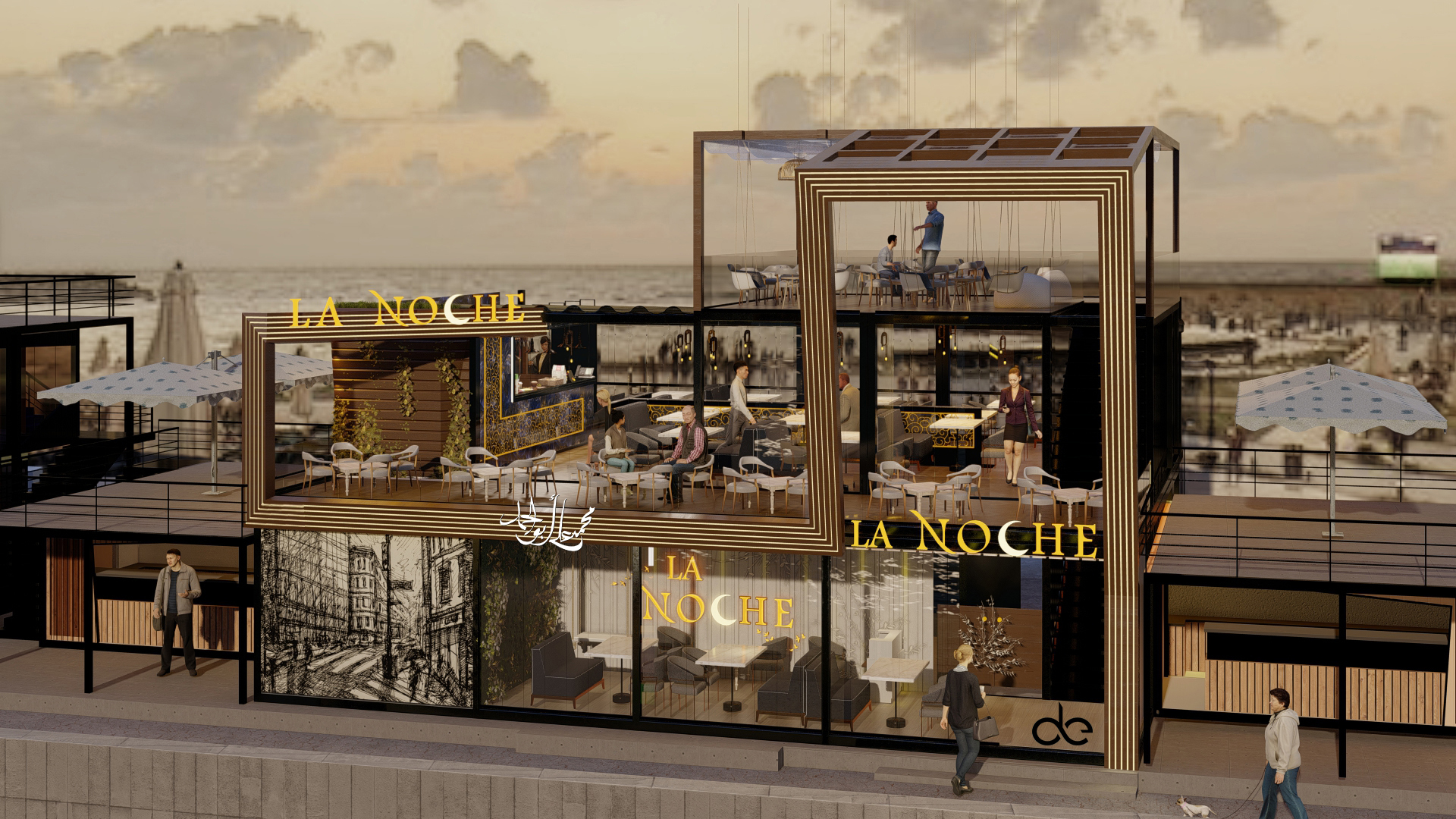 夜晚咖啡馆丨M.Aboelhamd & Doaa Ezzeldin-1