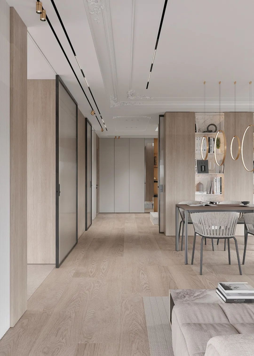 巴塞罗那现代轻法式住宅丨西班牙巴塞罗那丨Alex Tolkachev-11