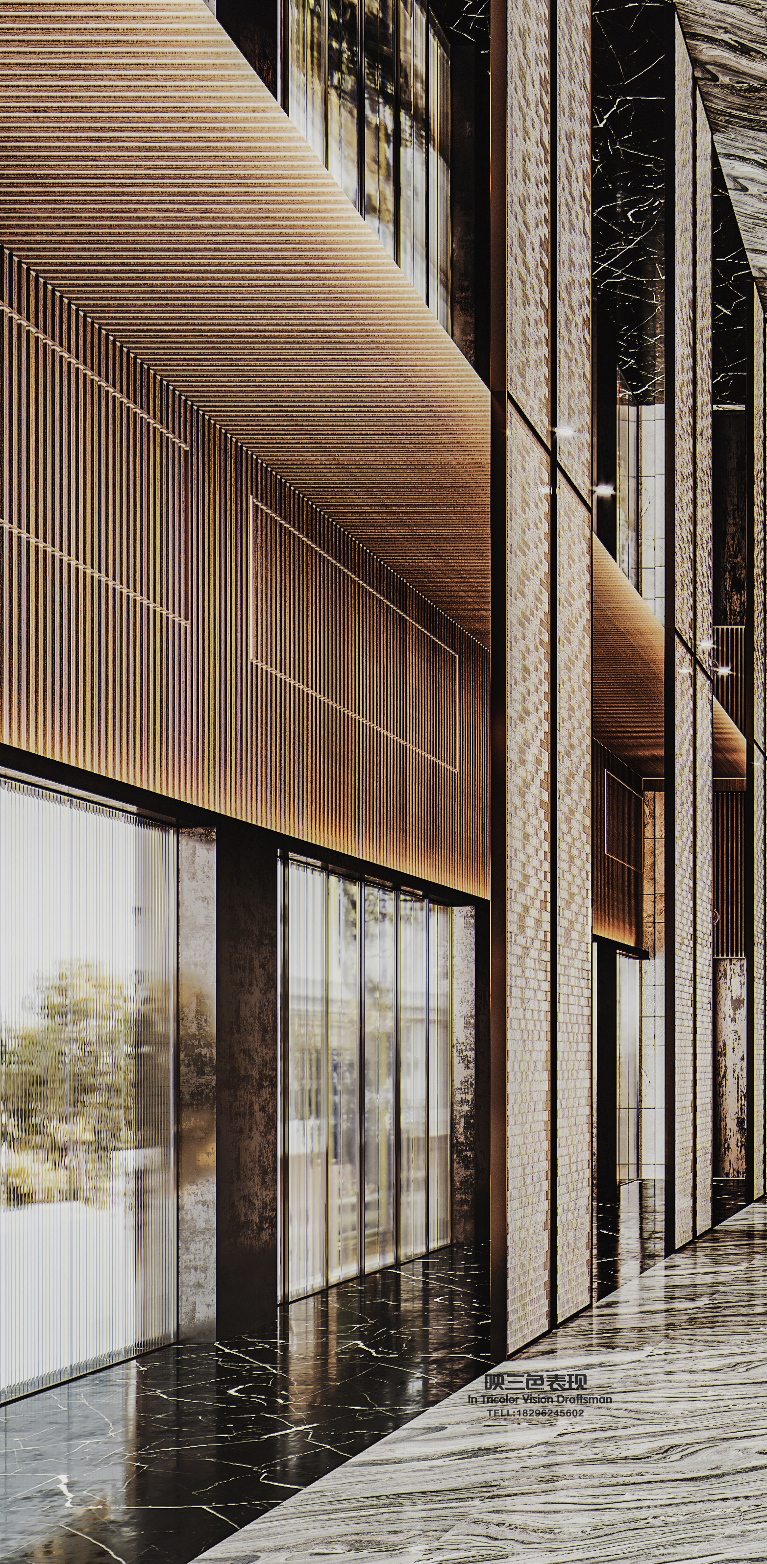 金色艺术之光的售楼处设计-15