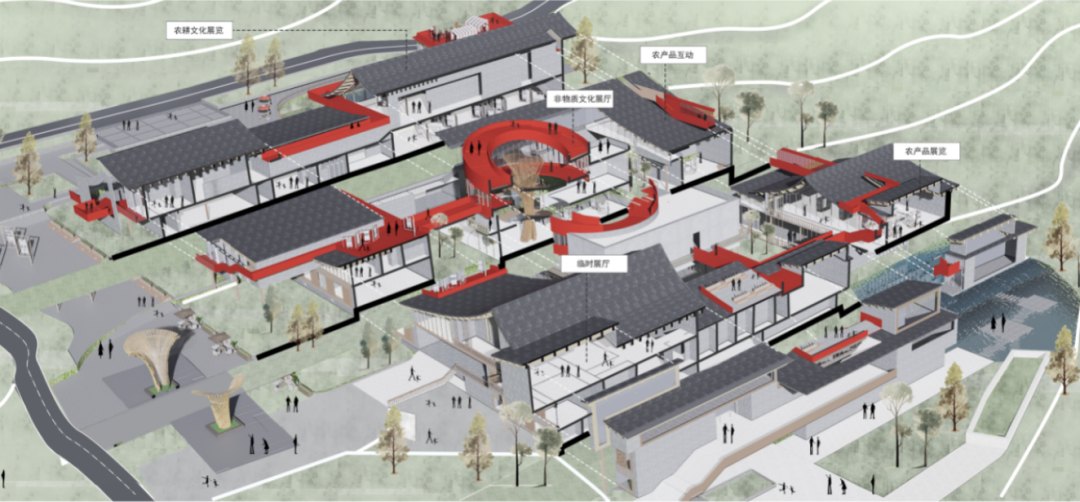 “天花板级”建筑转译？超甜建筑学妹的毕设作品将“油纸伞+石鼓唢呐艺术”的多维转译与沉浸式表达，打造农产品展示展销中心！-82