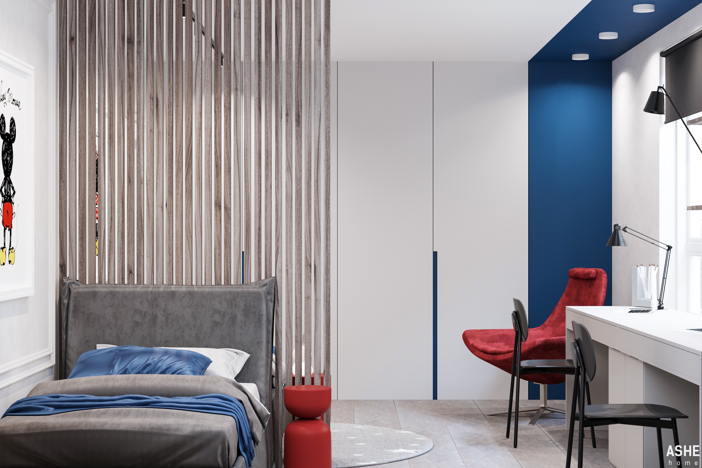 Детская комната для мальчика и девочки ЖК Венский лес-8