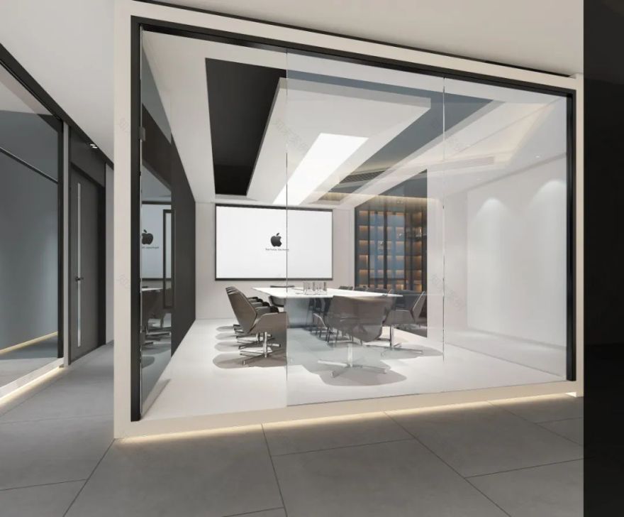 白盒纸办公空间 | 冷色艺术的办公设计-21