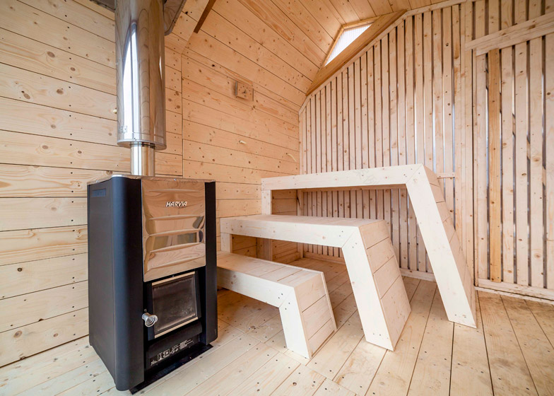 褶皱起伏的贝壳桑拿房丨日本丨隈研吾建筑事务所-146