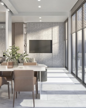 泰国芭提雅别墅客厅,厨房及餐厅翻新设计丨Katerina Perez de Tagle