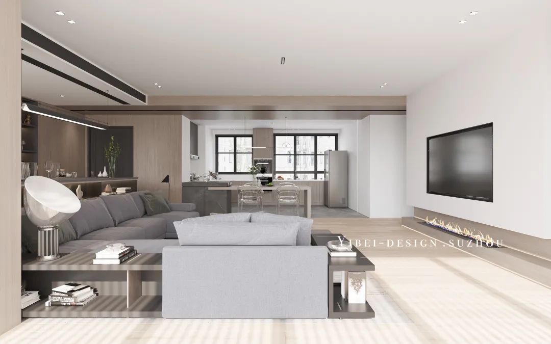 现代简约复式空间设计丨中国苏州丨YIBEI DESIGN-5