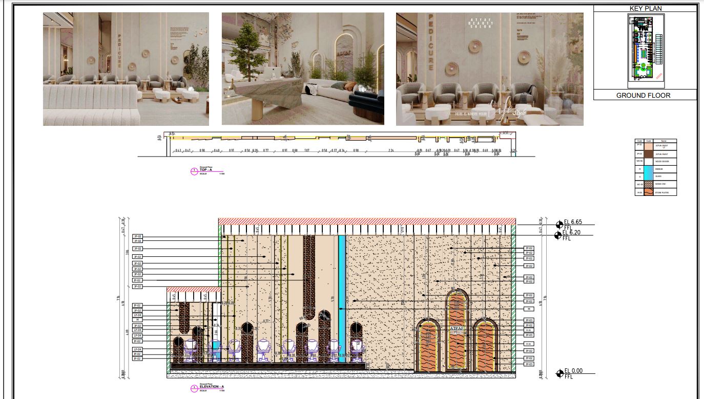 shop drawing for BEAUTY SALON-2