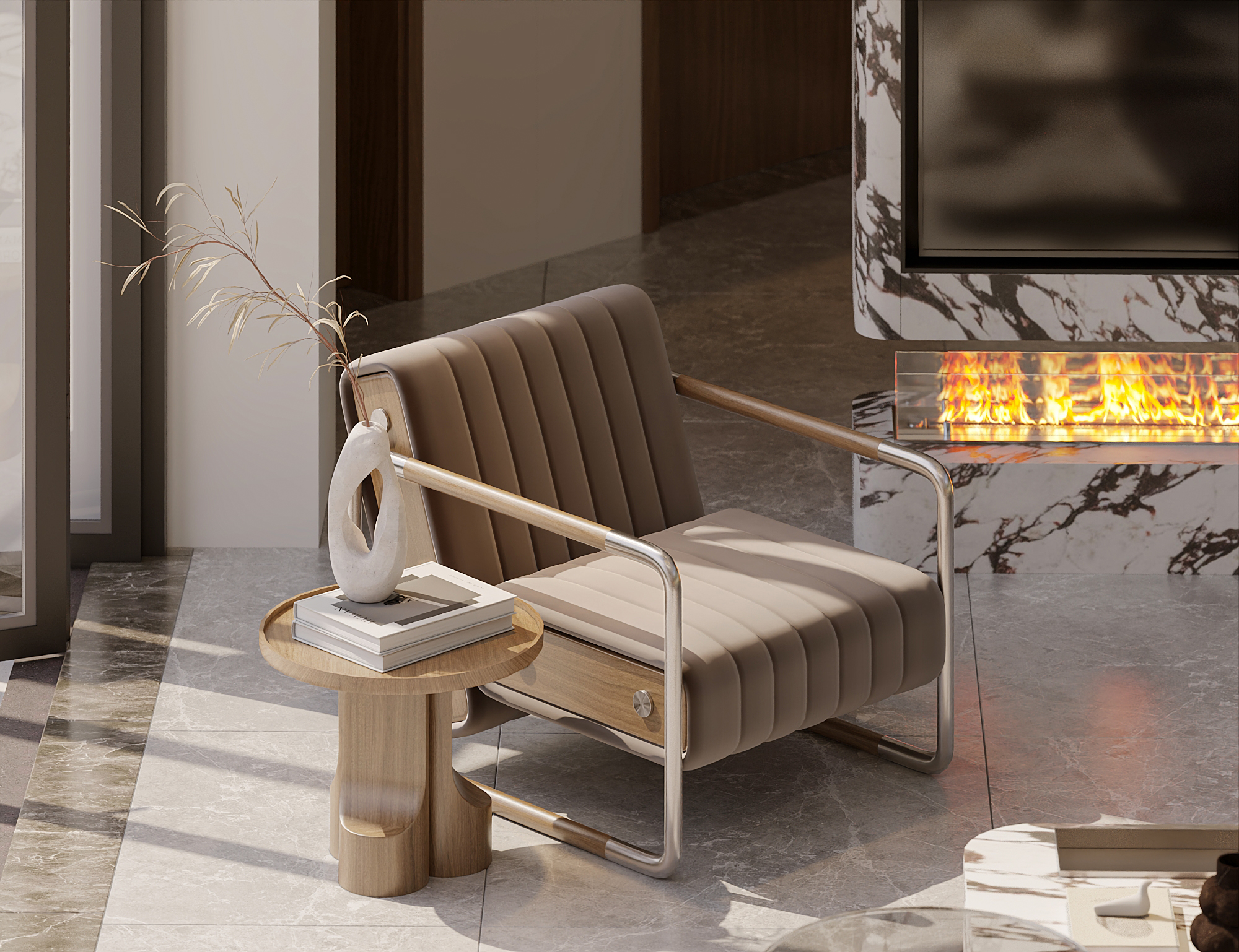 LIVINGROOM & KITCHEN - VILLA DONG XUAN - HA NOI-3