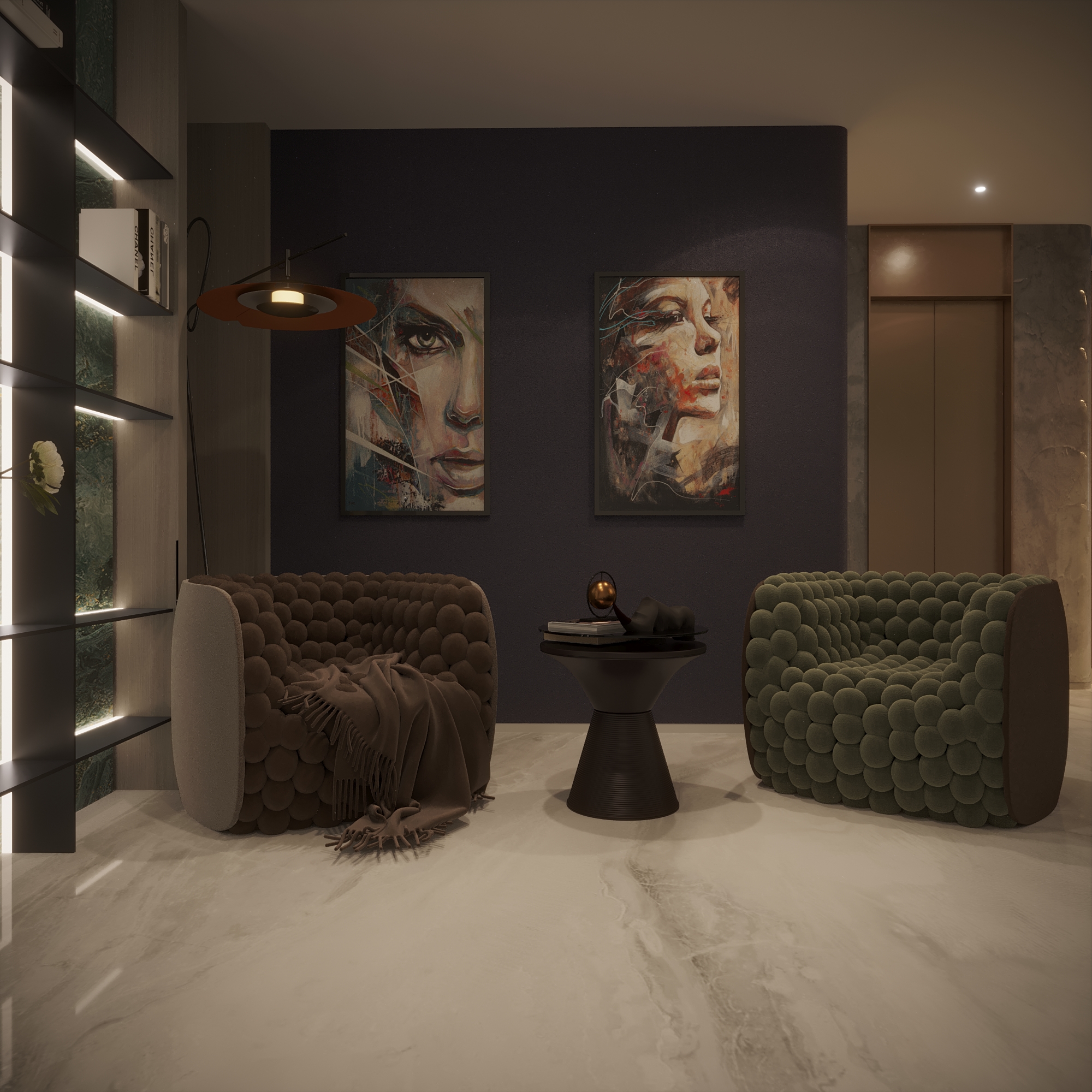 Villa Reception and Living Room and Kithcen Room 2023-10