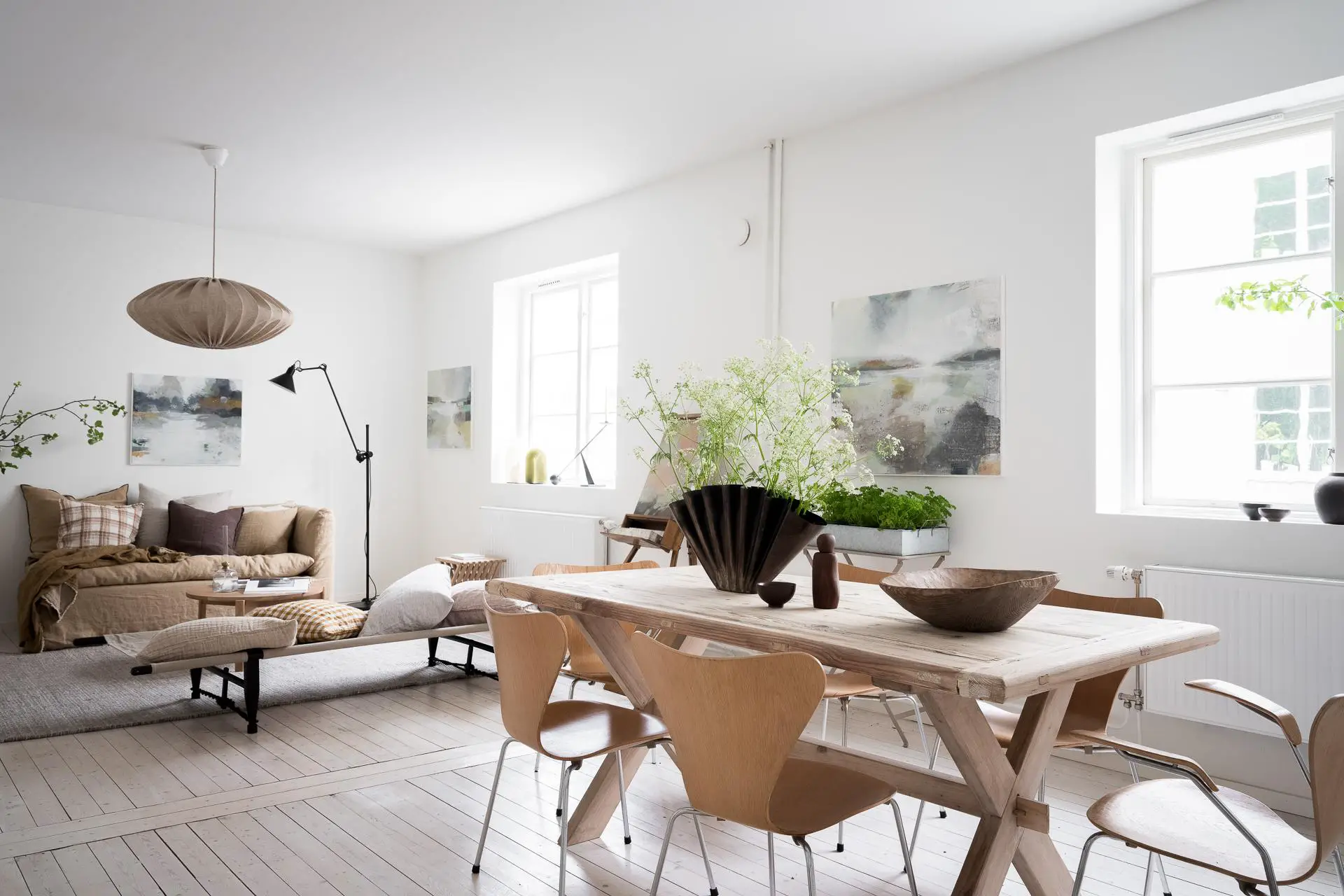 30 年代瑞典风格公寓 | 现代与柔和的完美融合-1