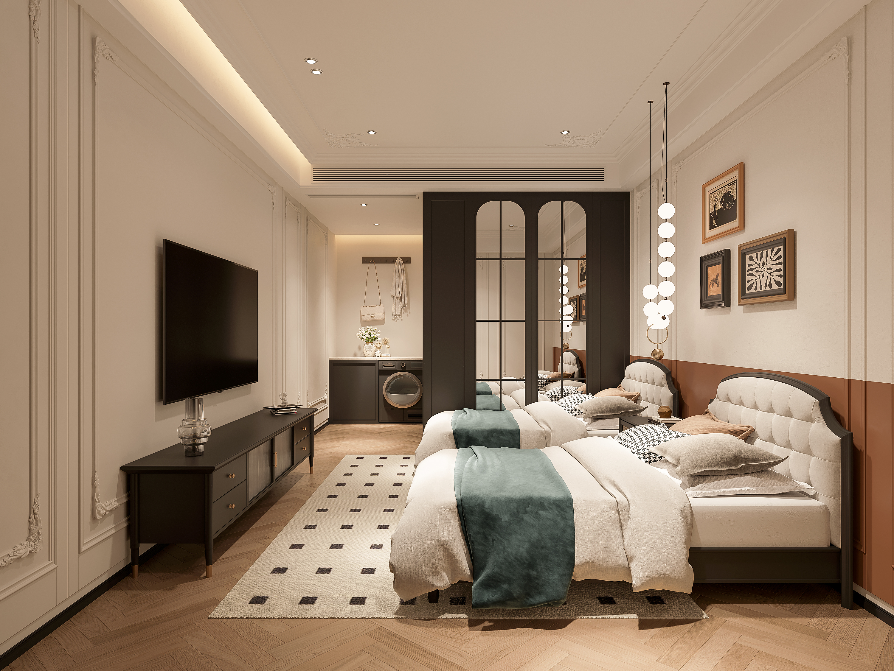 法式中古风——家装 3D静态效果图-3