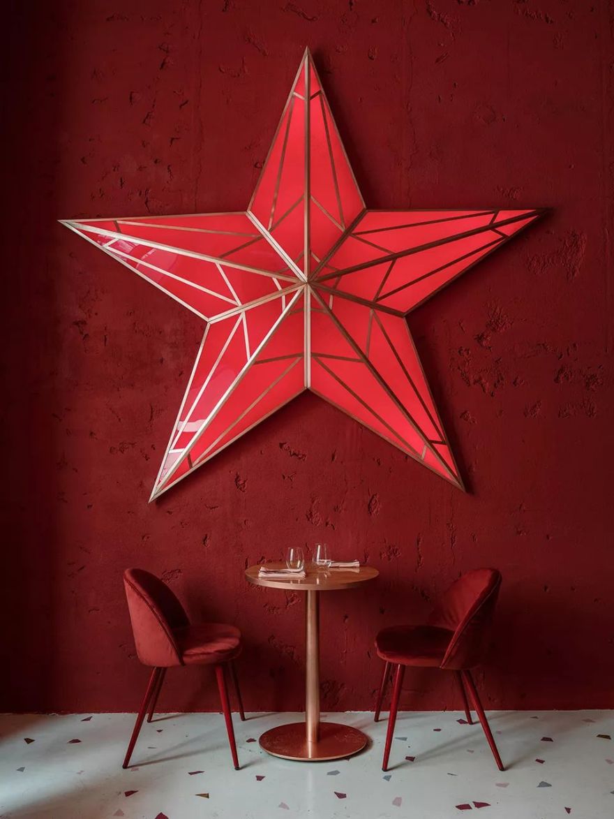 莫斯科 PINK MAMA 餐厅,苏维埃风格与现代元素的碰撞-21