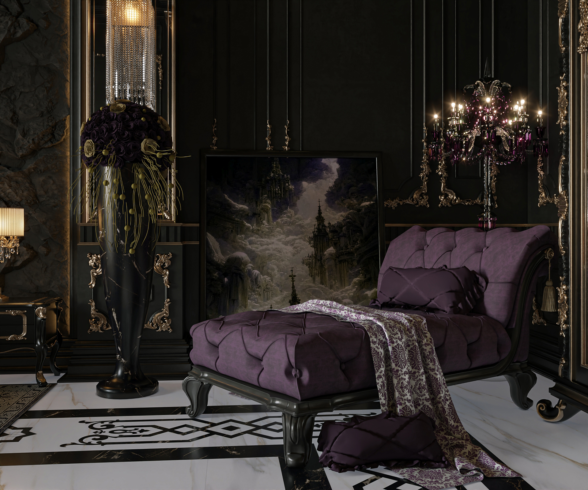 DARK GOTHIC BEDROOM DESIGN-5