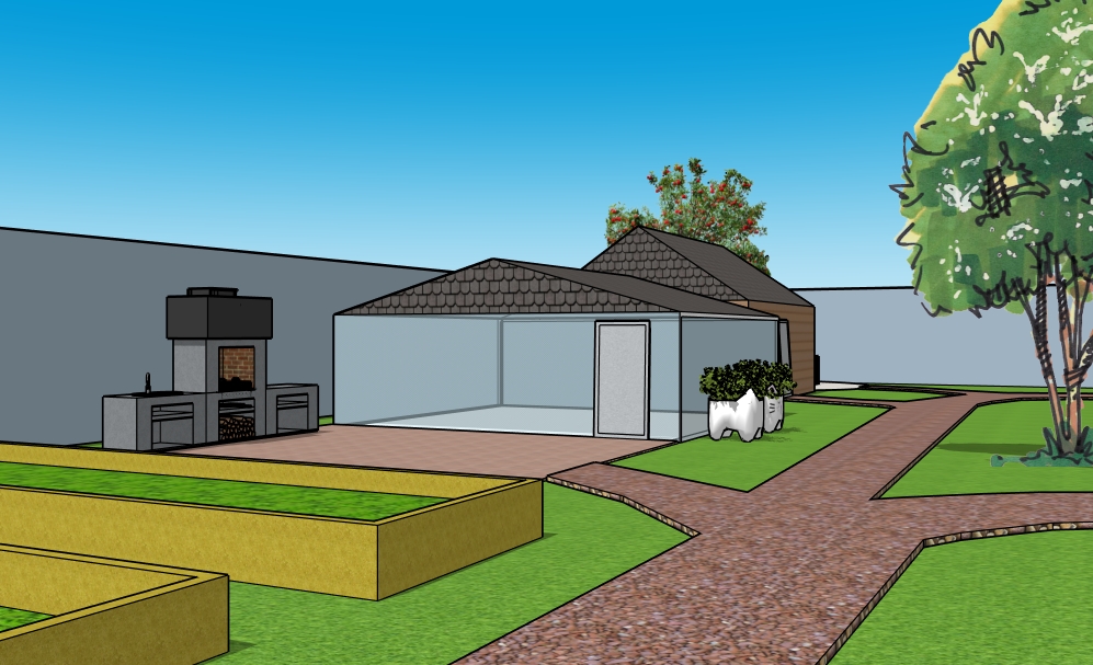 Ландшафтный дизайн участка 25*40-8