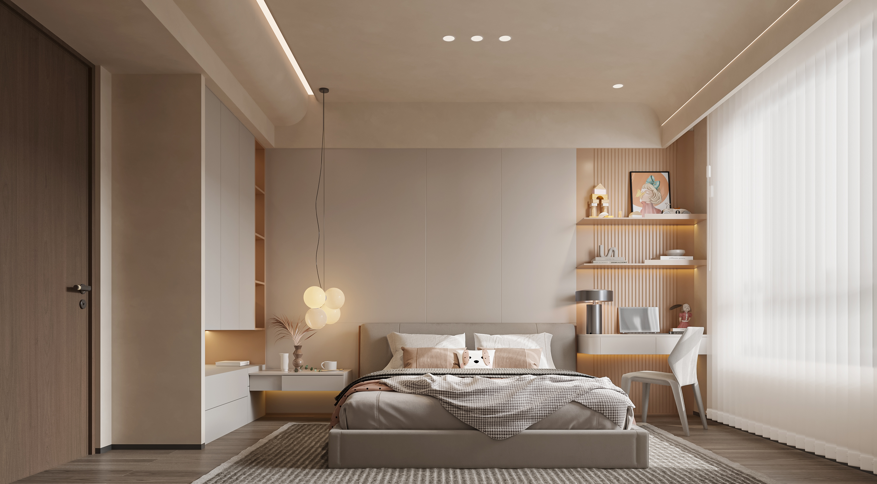 现代家装客餐厅卧室   效果图表现-25