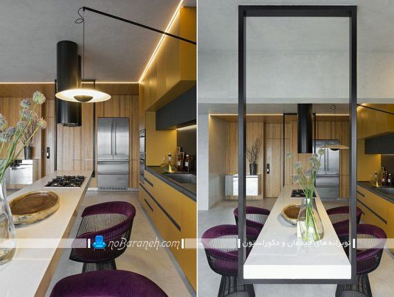 最新款悬浮无腿岛台厨房设计-18