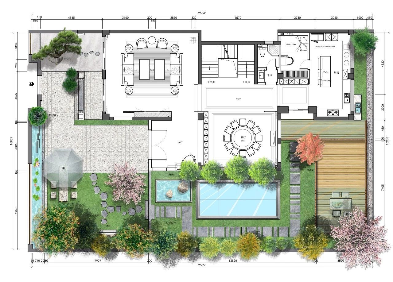 用大理石装点别墅, 黑与白的精致美-44