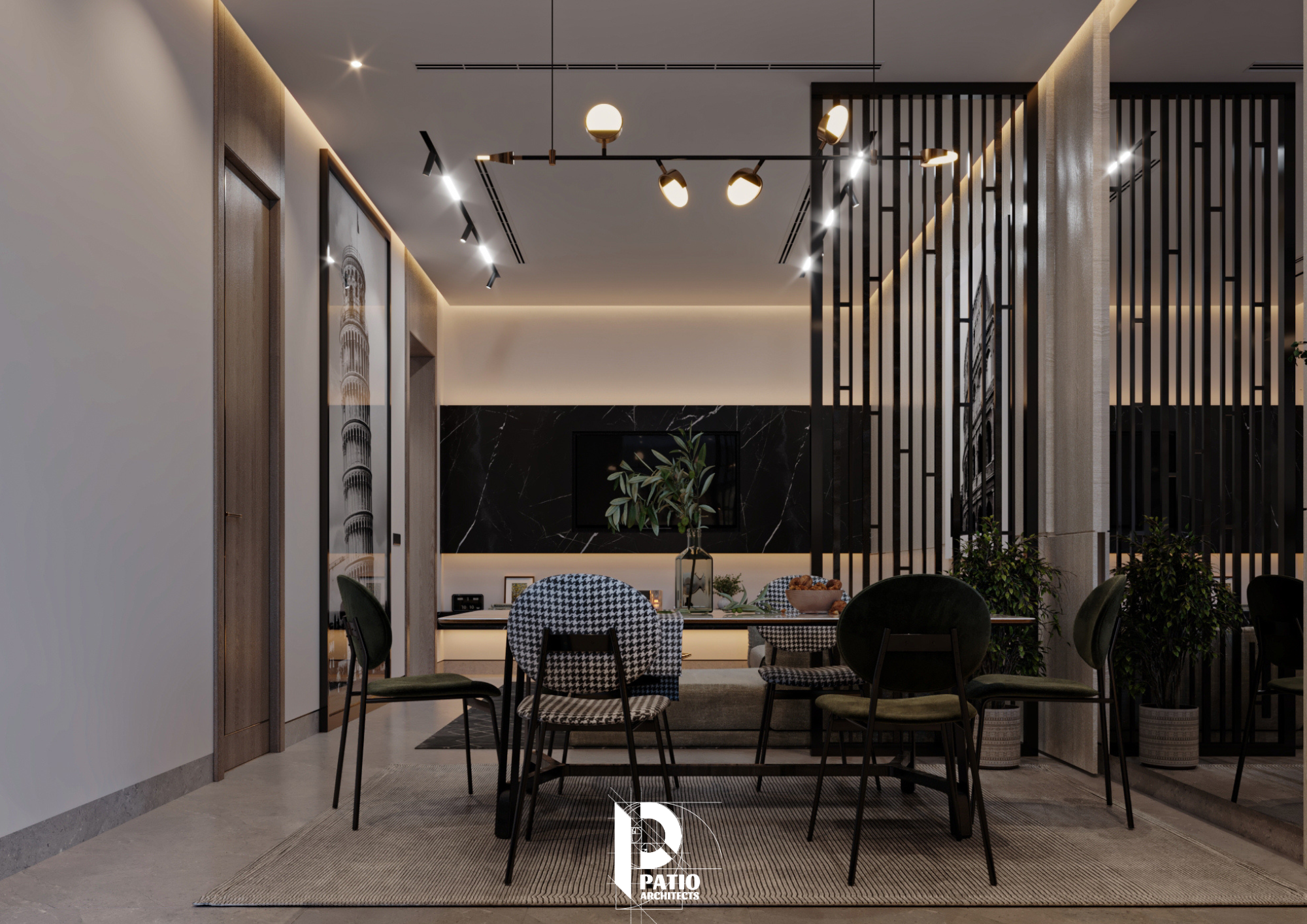现代起居,餐厅与厨房室内设计丨沙特阿拉伯利雅得丨Patio Architects L.L.C-19