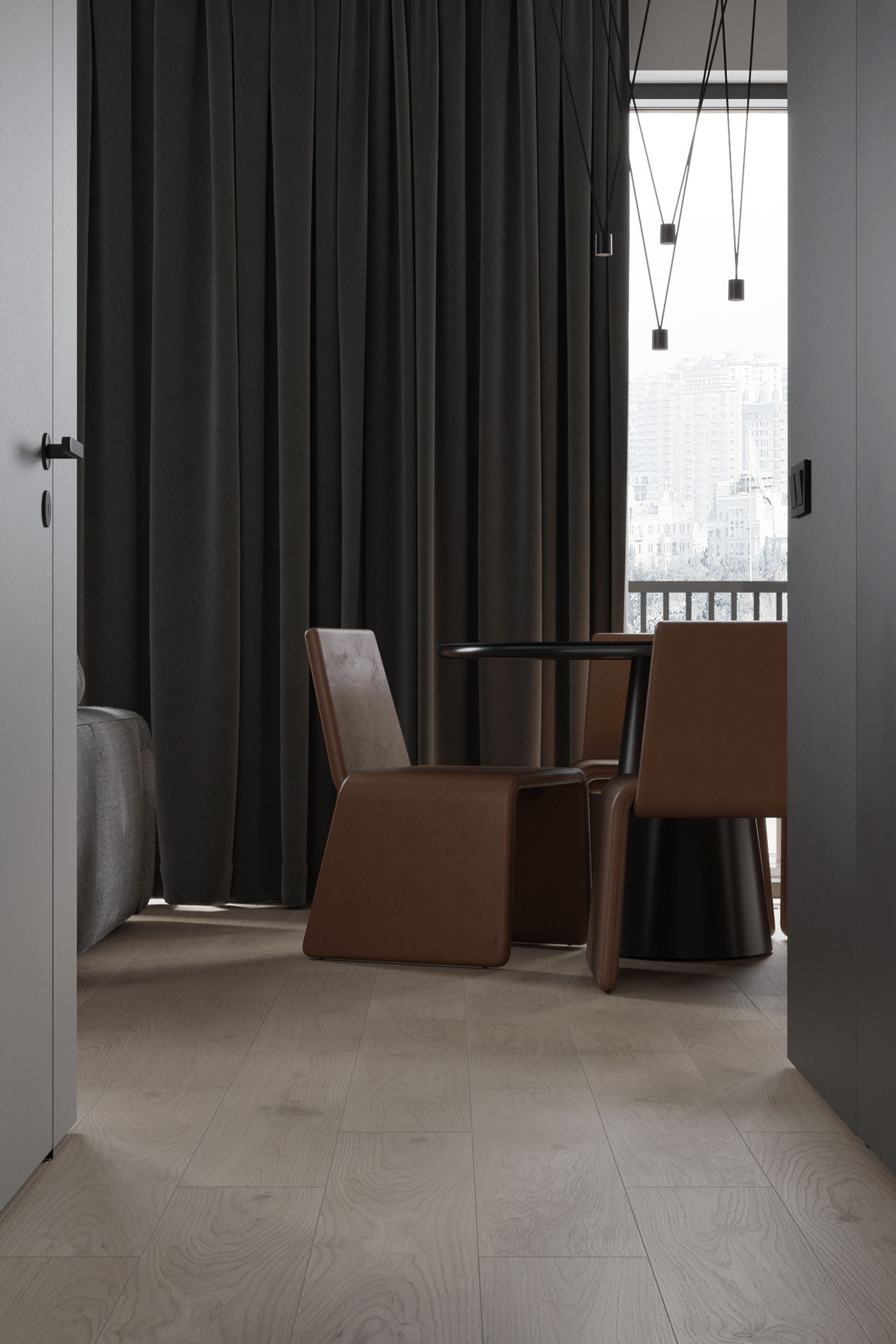 高级灰色系小空间公寓-13