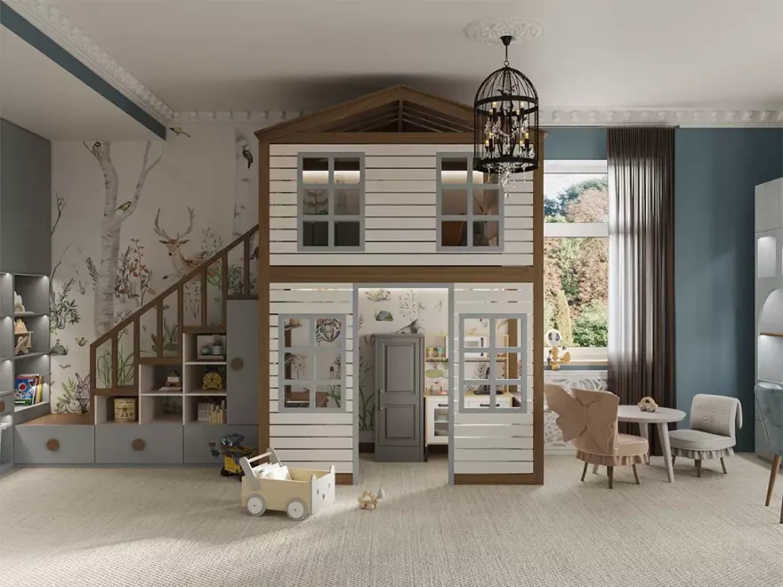 ≡ ➤ Мебель в детскую 2 разнополых детей ⋆ Фабрика мебели «Mamka™» ᐈ Эксперт детского пространства-1
