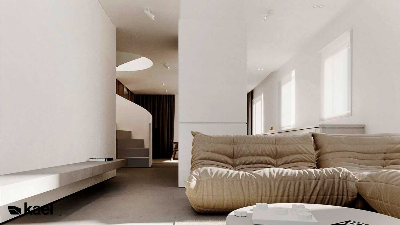 波兰华沙160平两层极简风公寓设计丨波兰KAEL工作室-27