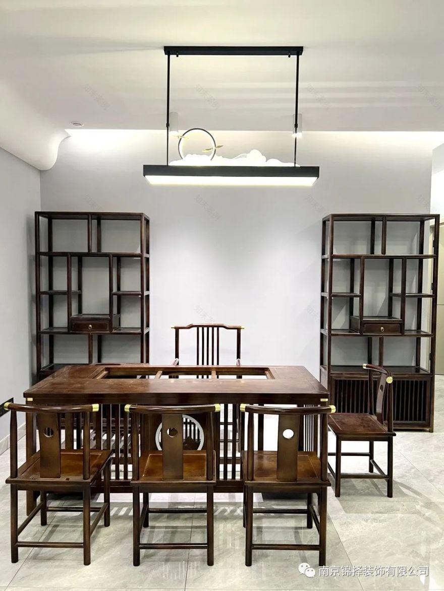 高淳平澜府现代中式下叠设计丨锦择装饰-20