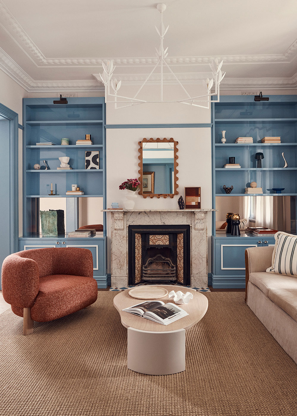 悉尼温馨家居 | 蓝色调与暖色细节的完美融合-5