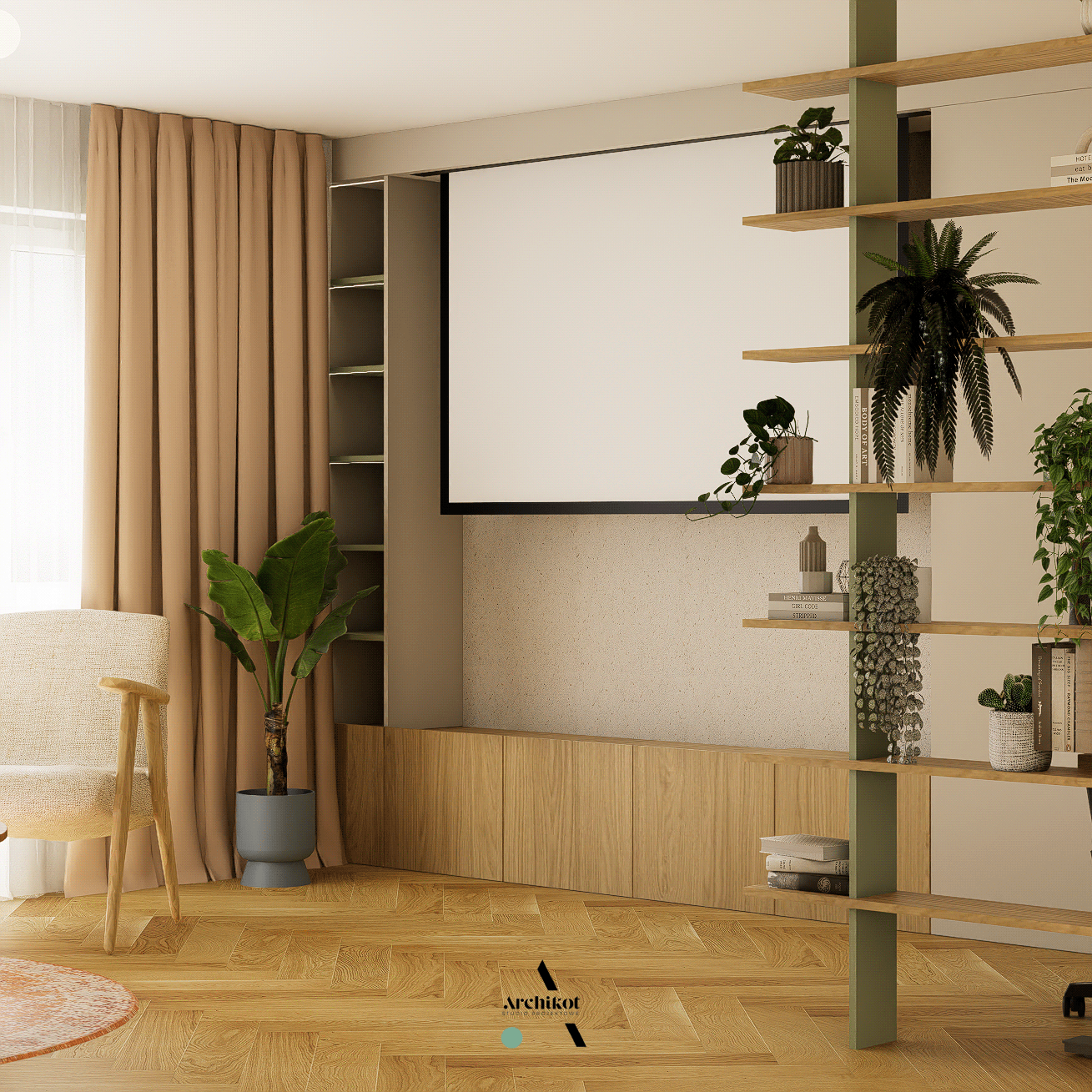 projekt wnętrza - retro vibe-5