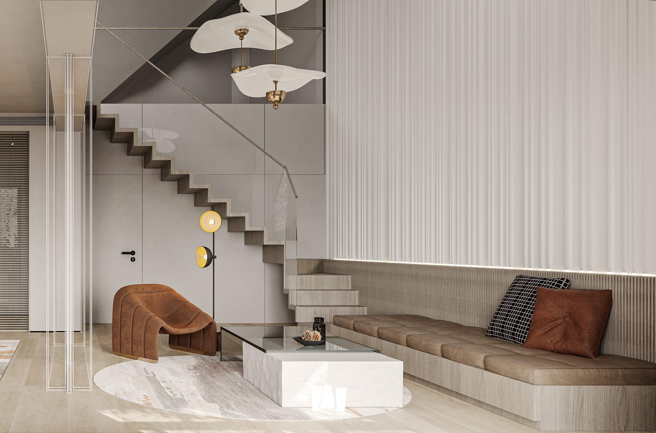 自然温馨的错层空间设计丨它山空间设计-35