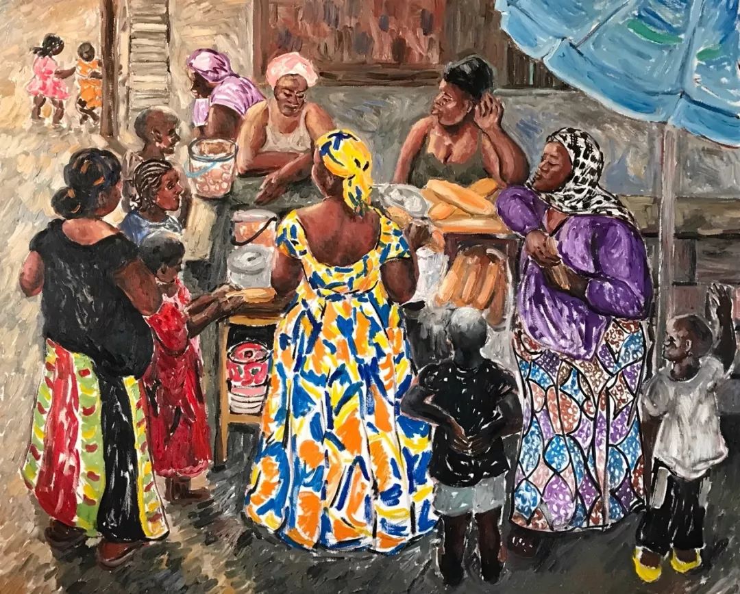 黄建兵非洲油画作品赏析 | 原始与现代的碰撞-42