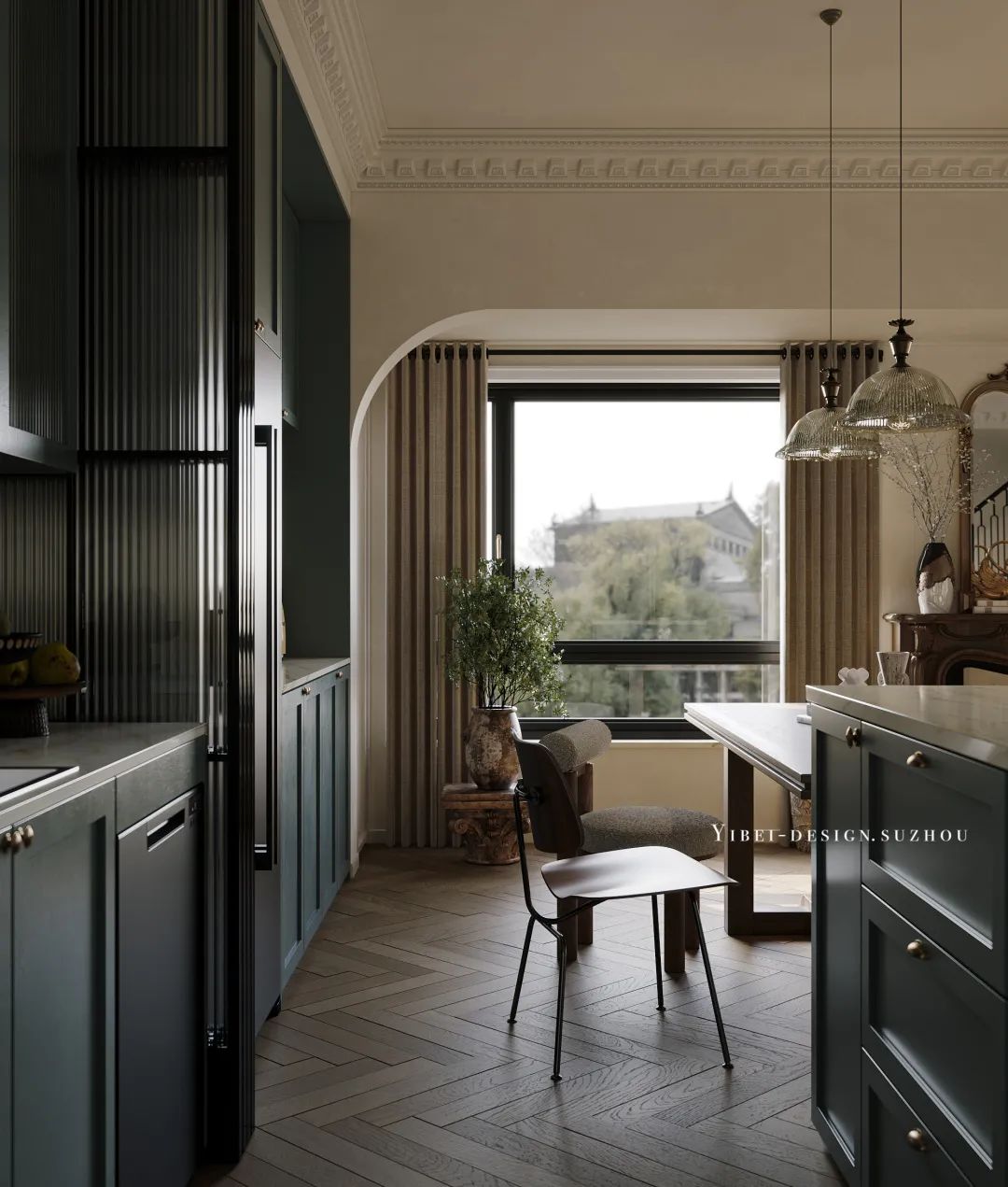 法式复古梦宅丨中国苏州丨一贝设计-15