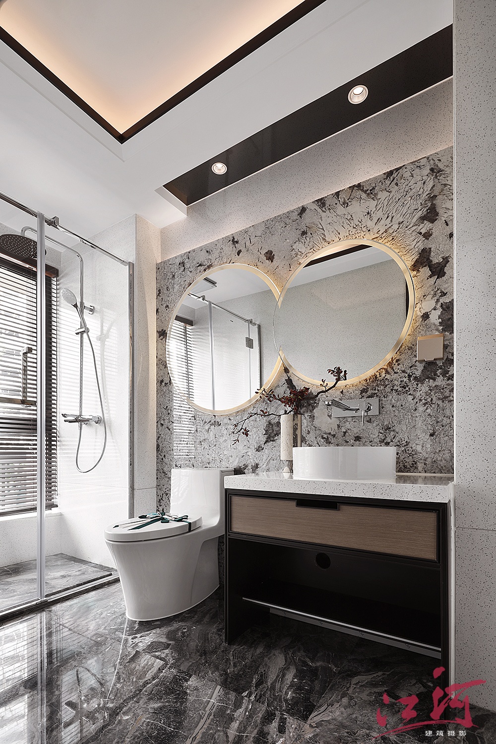 璟悦公馆新中式别墅 | 江河摄影-11