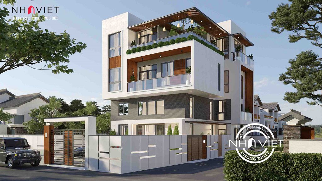 北宁现代4层带电梯别墅设计丨越南风水建筑公司-6