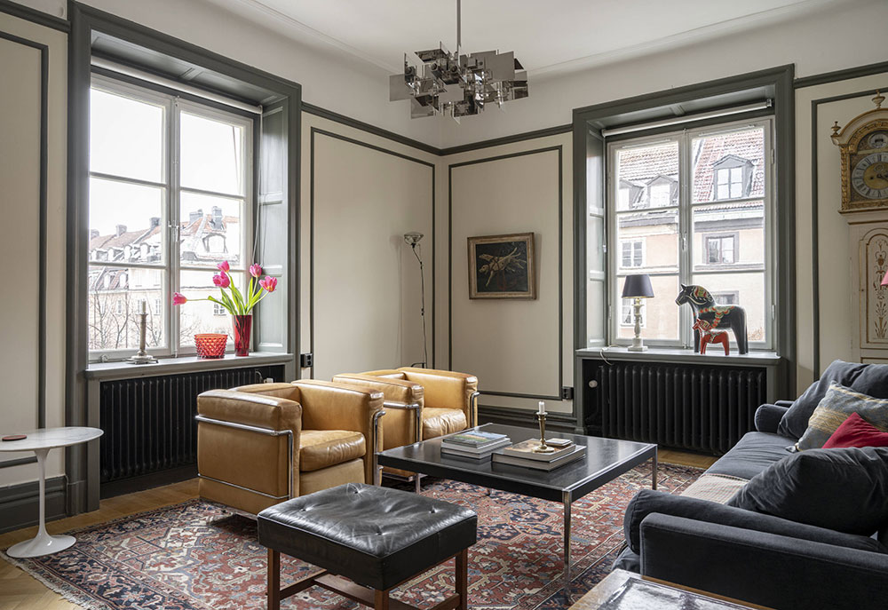 斯德哥尔摩 85 平米公寓 | 混搭风格与大胆艺术碰撞-10