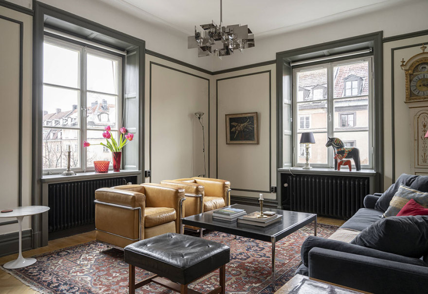 斯德哥尔摩 85 平米公寓 | 混搭风格与大胆艺术碰撞-10