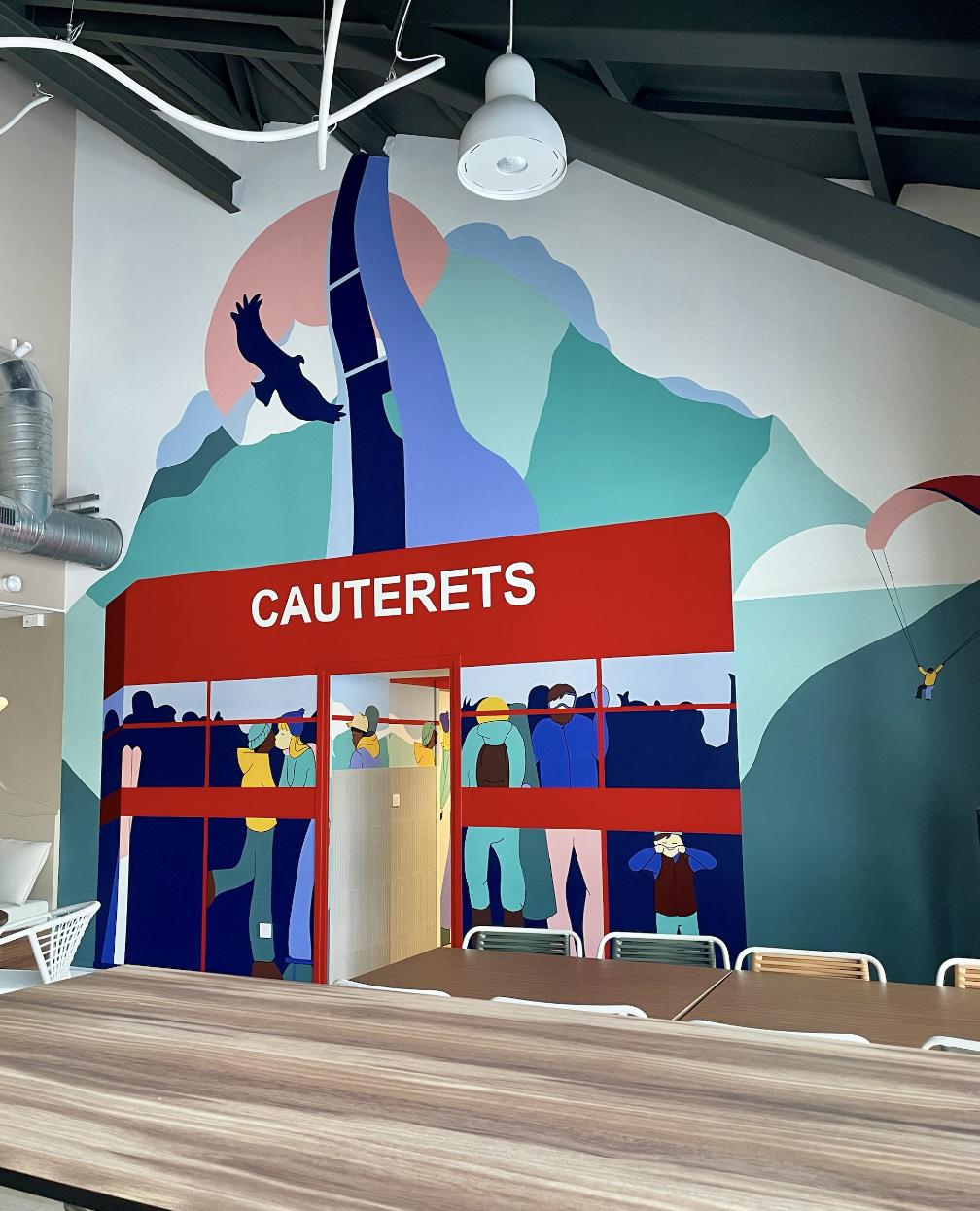 Cauterets餐厅壁画改造项目-8