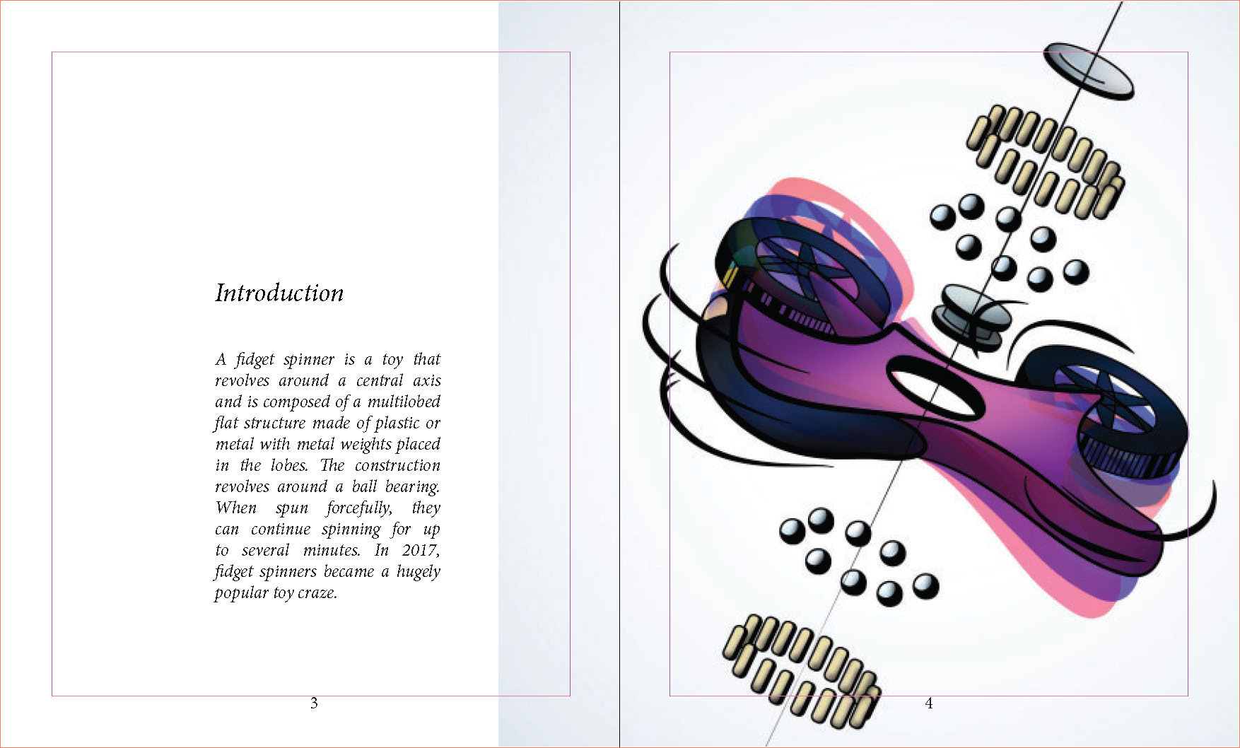 “Motorcycle Spinner”指尖陀螺玩具插画及手册设计丨Catie Doa-2