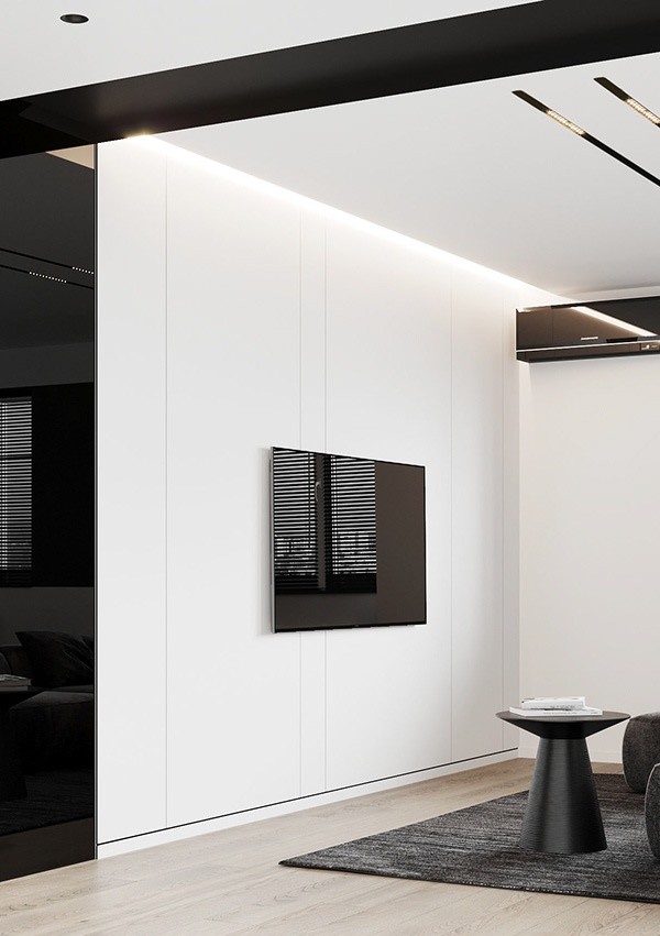 高级黑+简洁白的住宅设计--高级有范儿-3