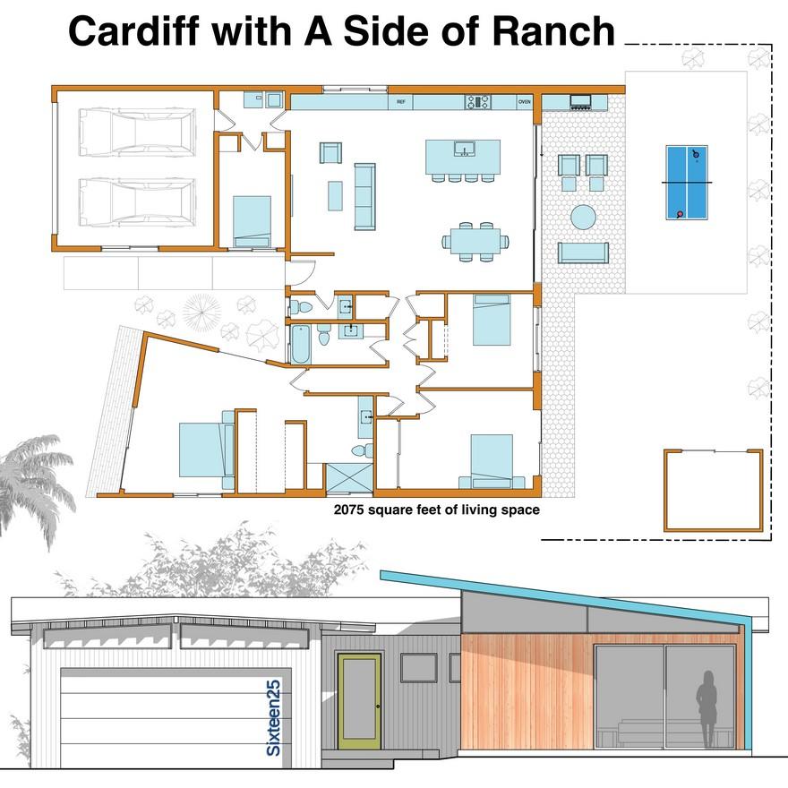 加州卡迪夫牧场现代海滨住宅-27