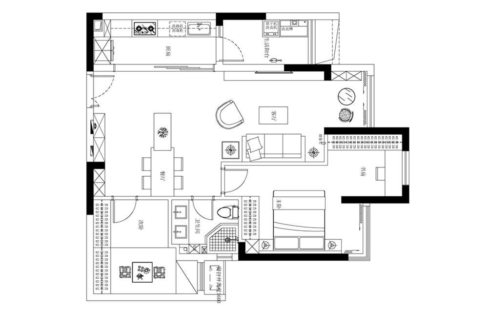 壹号湖畔现代风格装修案例丨中国重庆丨重庆俏业家装饰-14