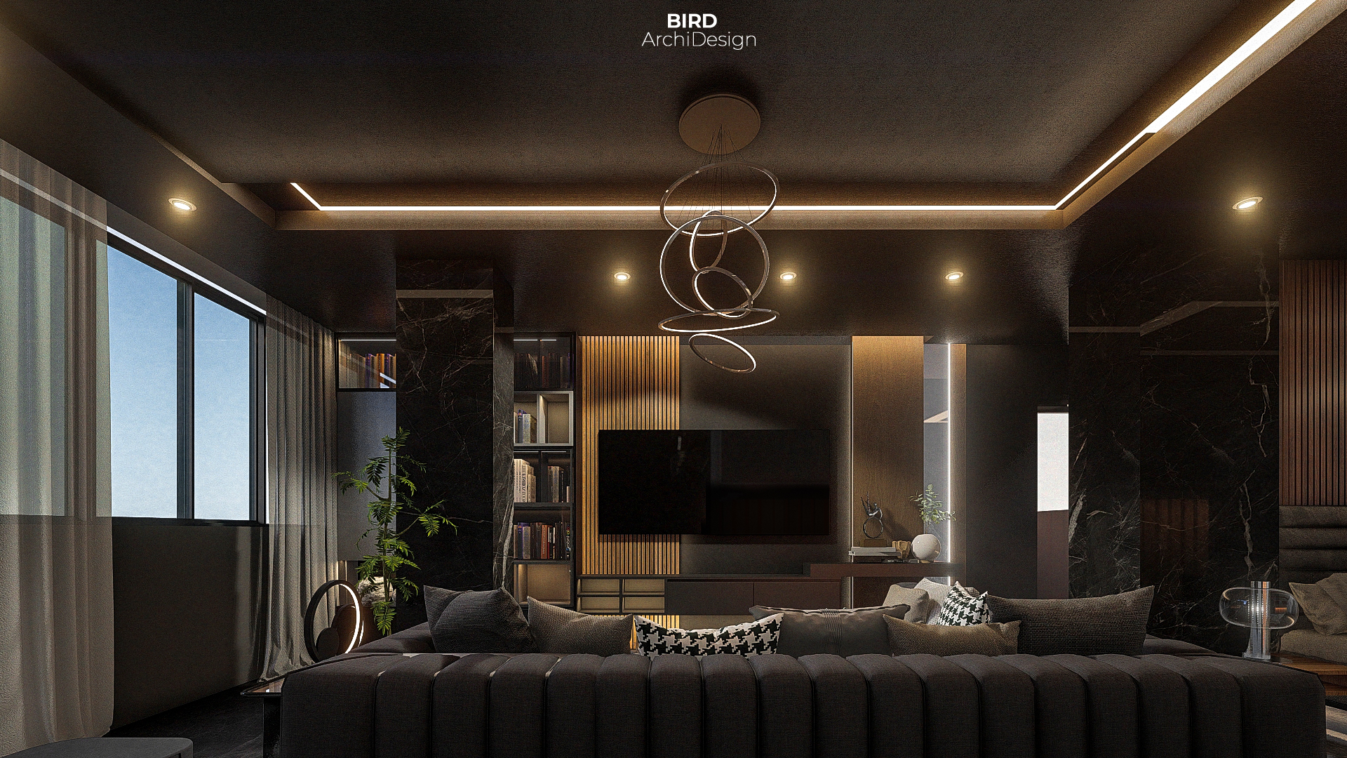 Dark Open Space / Interior Design-3