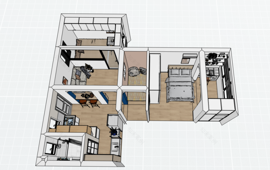 53㎡老式预制板房改造-2