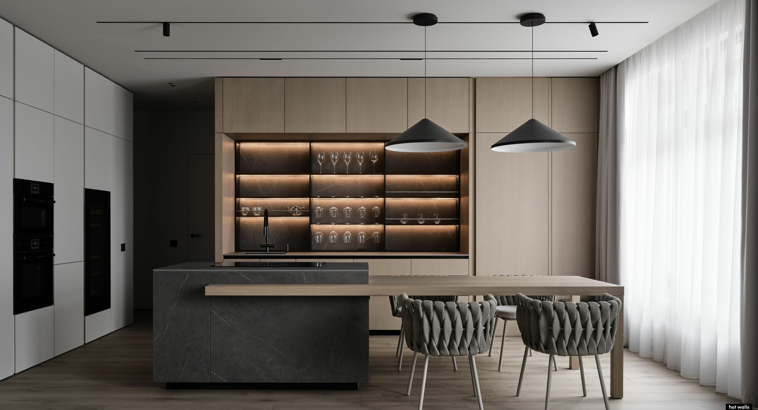 100平米大地色系公寓 | hotwalls作品-0