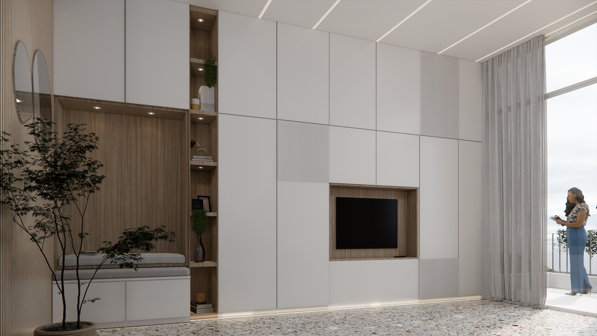 一字型单身公寓室内设计-17