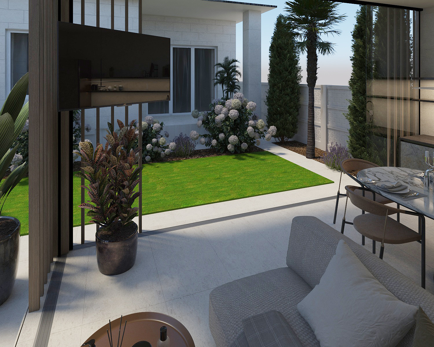 Summer kitchen in a private house, 40 sq.m.-6