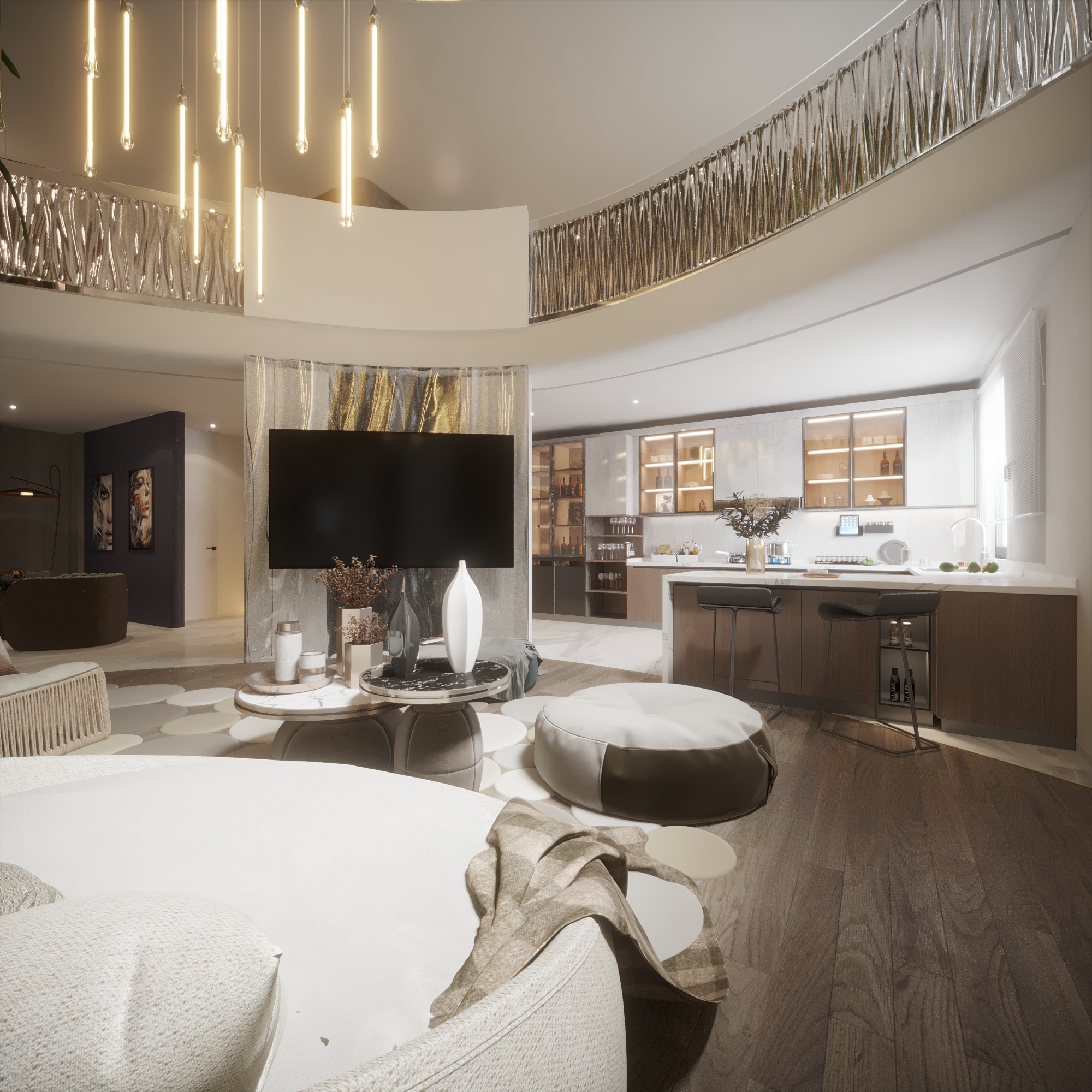 Villa Reception and Living Room and Kithcen Room 2023-0