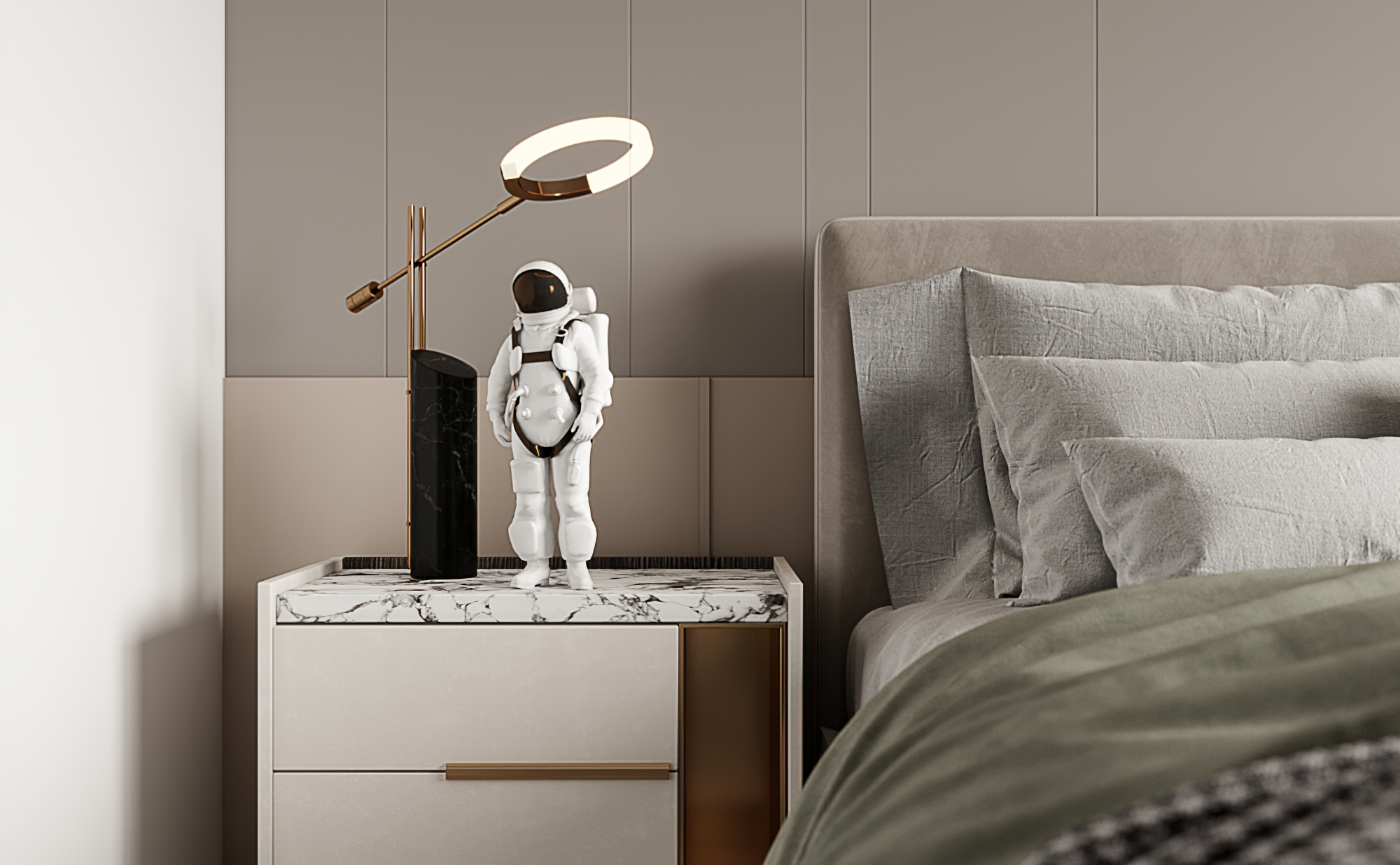 米高国际装饰郭鹏现代公寓设计 | 3D MAX2020 打造日常搬砖新美学-18