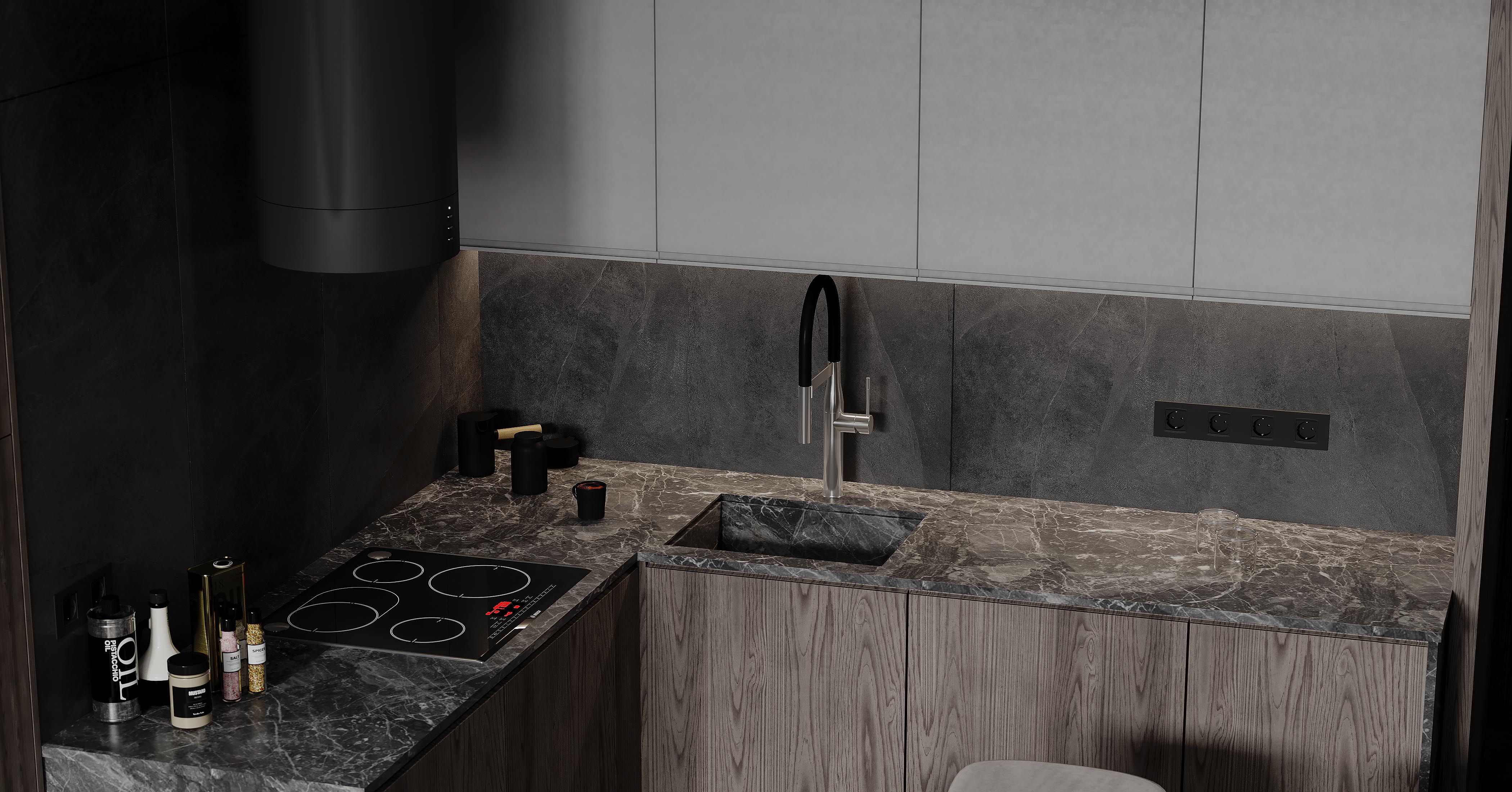 Modern dark apartment-4
