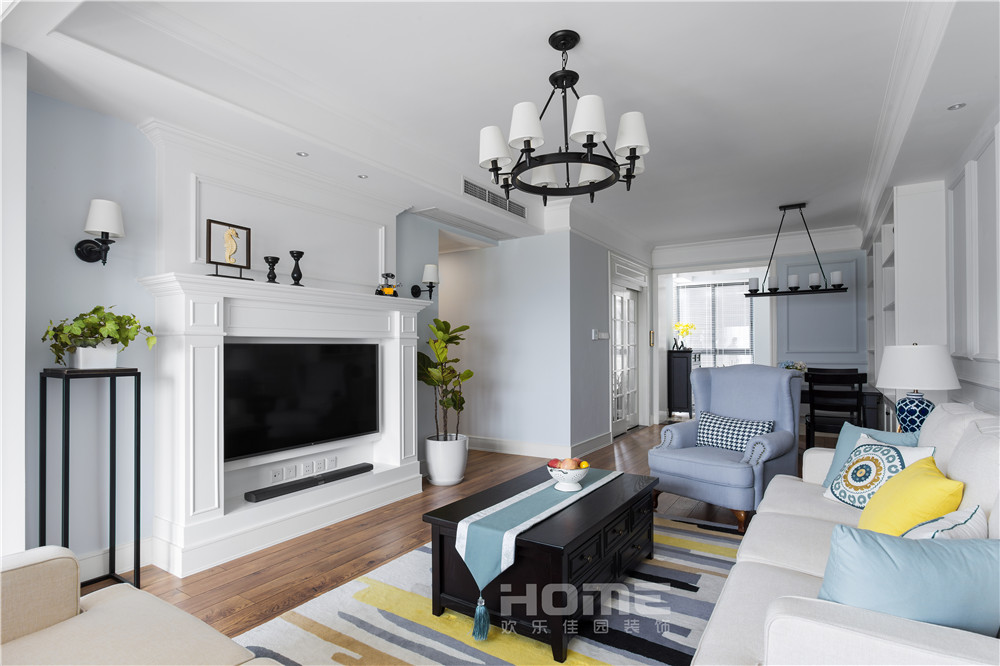 两江国际 126 平美式小清新,Tiffany 蓝打造浪漫梦境-19